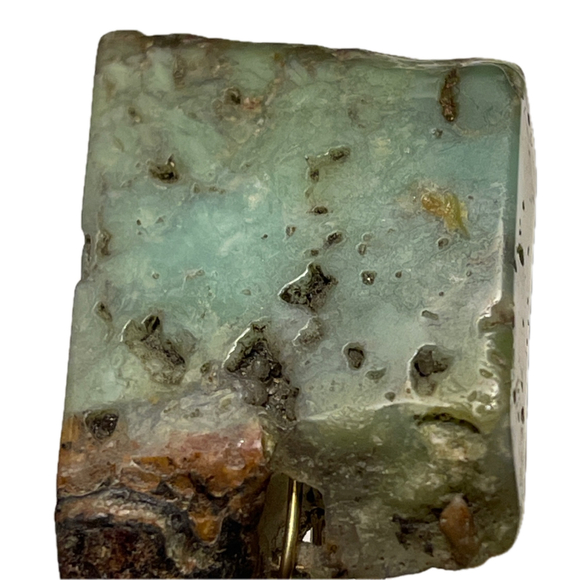 Bourbon & Bowties BB Gold Plated Wire Wrap Bangle Bracelet Green Natural Stone - Picture 8 of 11